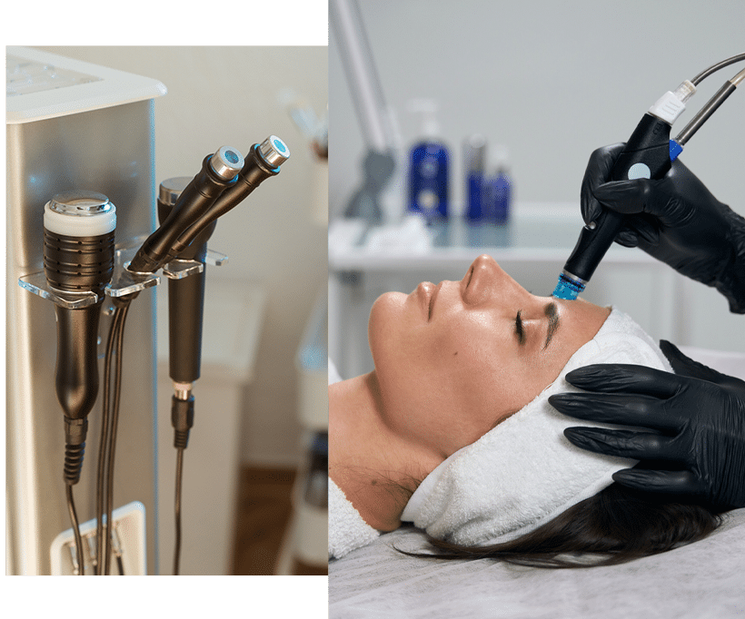 Woman receiving HydraFacial treatment